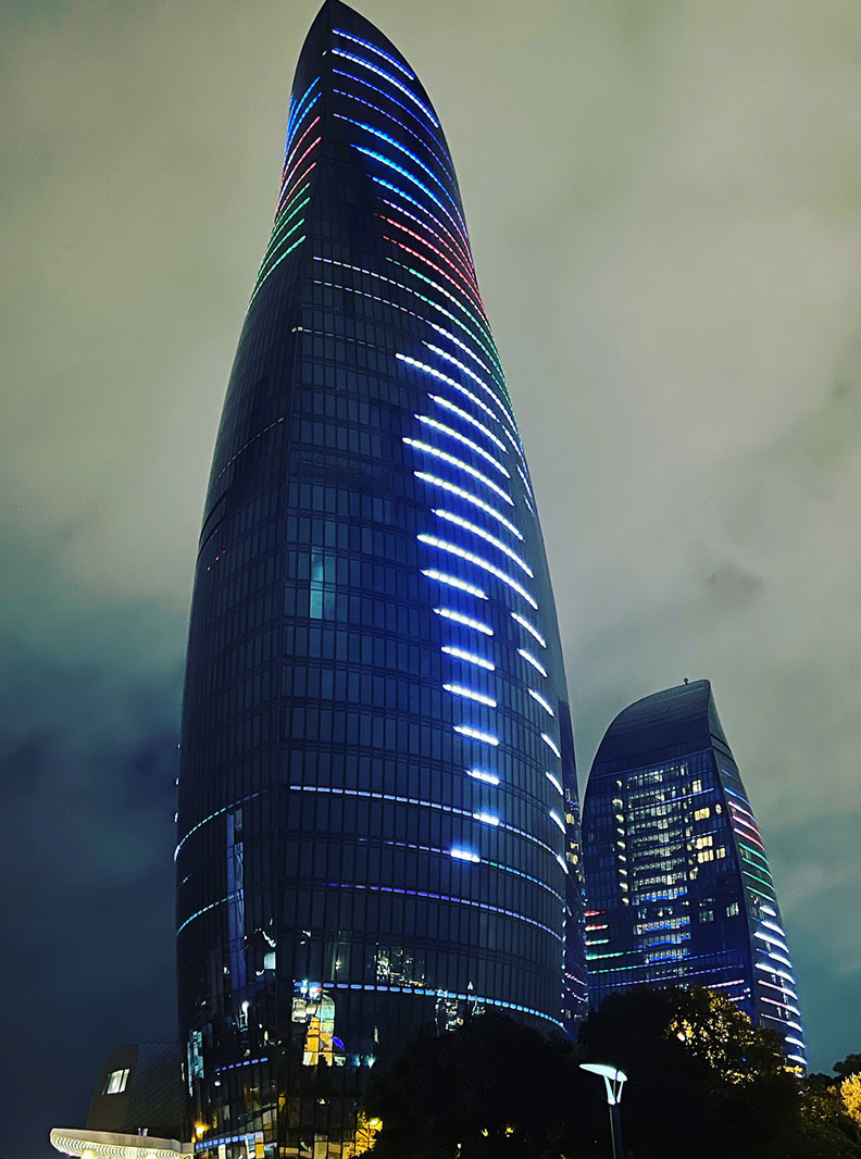 Flame Towers in Baku, Azerbaijan